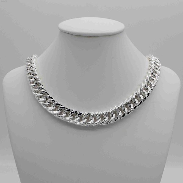 

italian fashion handmade sterling silver oval link necklace