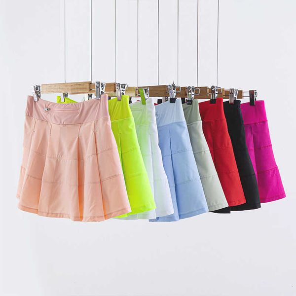 

tennis skirts pleated yoga skirt gym clothes women running fitness golf pants shorts sports back waist df adw, Black