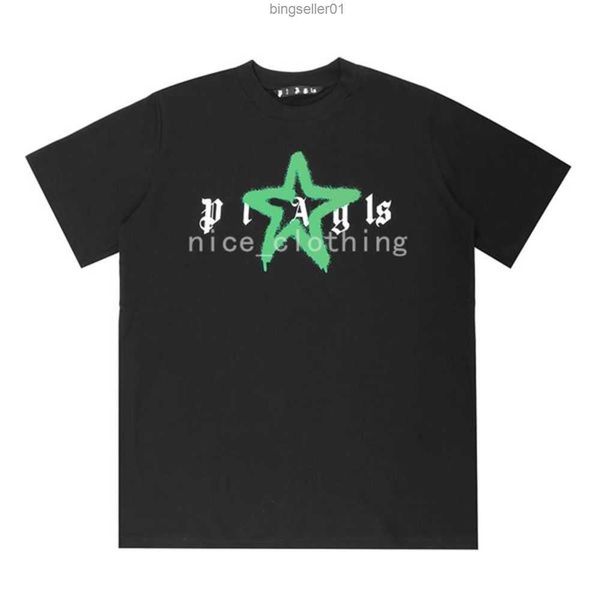 

designer pa t-shirt luxury tees print palms t shirts mens womens angle short sleeve casual streetwear clothing clothesx6vs, White;black