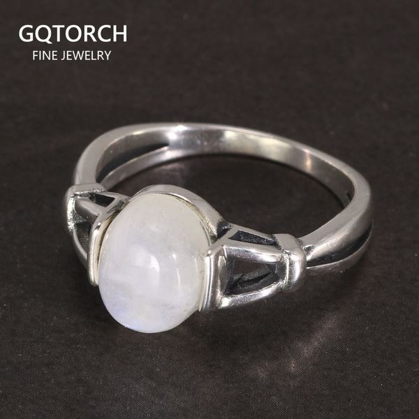 

with side stones real 925 sterling silver bella ring with adjustable opening natural moonlight gem 230512
