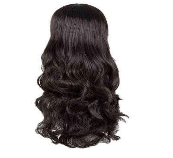 

hair black feishow synthetic heat resistant long curly oblique bangs women halloween carnival costume cosplay hairpiece 2203015859708, Black;brown