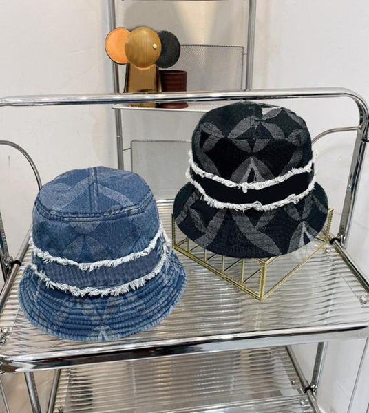 

bucket hat fashion cowboy hats patchwork flower print cap design for man woman 2 colors 586575, Blue;gray