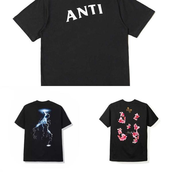 

men's t shirts fashion assc anti social club cross print t-shirt casual couple short289, White;black