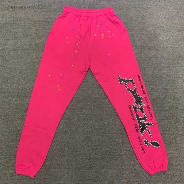 

men's pants spider 555 grey foam print spider men black young thug sweatpants hip hop heavy fabric trousers 230206 445b
