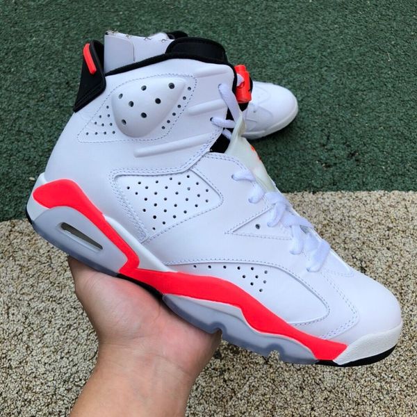 

authentic lifestyle leather 6s basketball shoes men women jumpman 6 white-infrared-black designer sneakers for sports