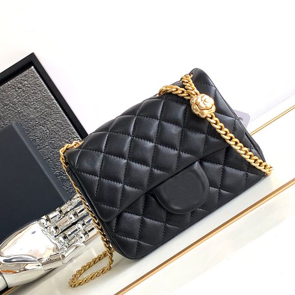 

aaaaa designer bag classic flap chain shoulder bag women crossbody luxury caviar grain sheepskin leather fashion handbag bags c070