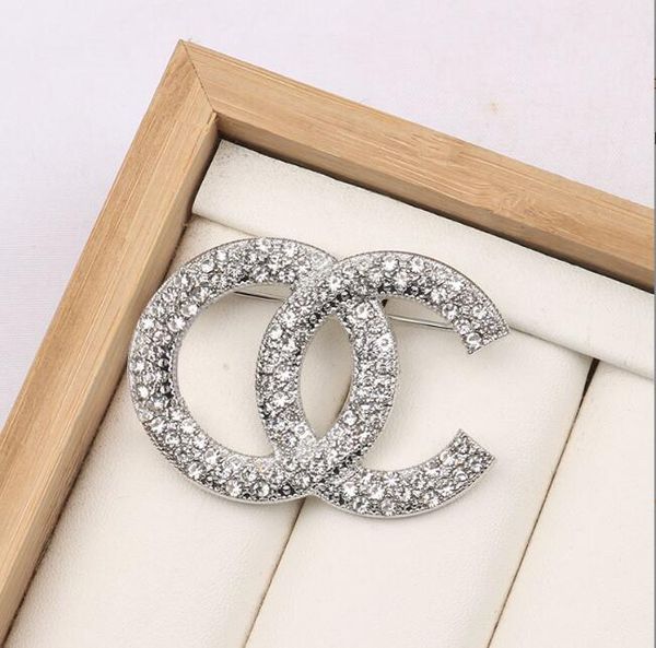 

20style fashion luxury brand brooches 18k gold plated inlay crystal rhinestone jewelry brooch women charm clothing pin marry christmas party, Gray