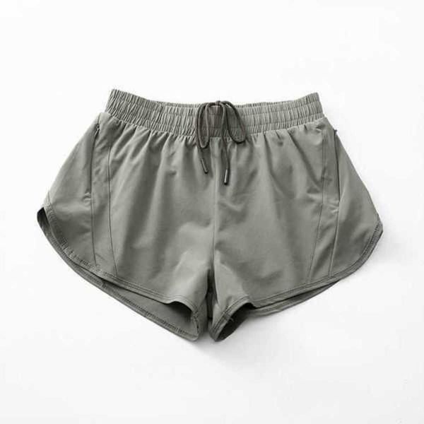 

23sss desginer alos lululemens women shorts selling fake two-piece sports shorts anti-walking quick-drying high-waisted fitness pants mesh s, Black