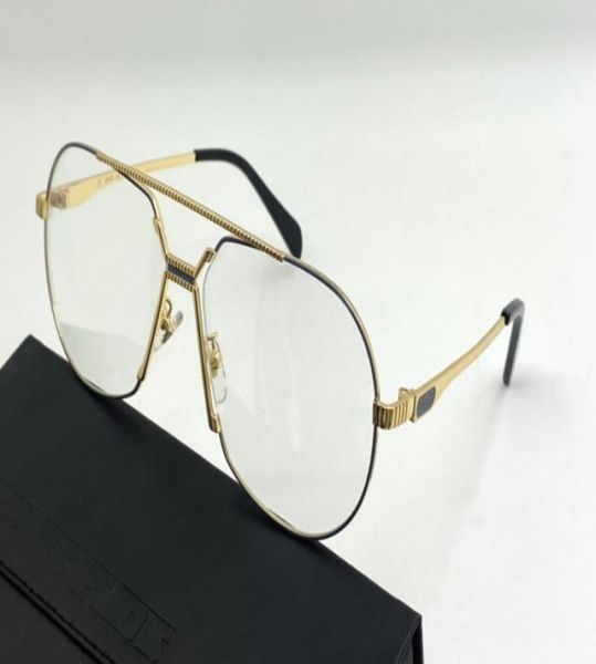 

968 legends pilot eyeglasses frame clear lens black gold glasses gafas de sol men fashion sunglasses frames with case7918715