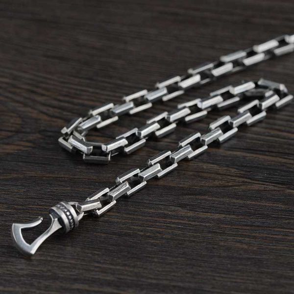 

s925 silver old chain wholesale punk men's thick necklace single chain necklace