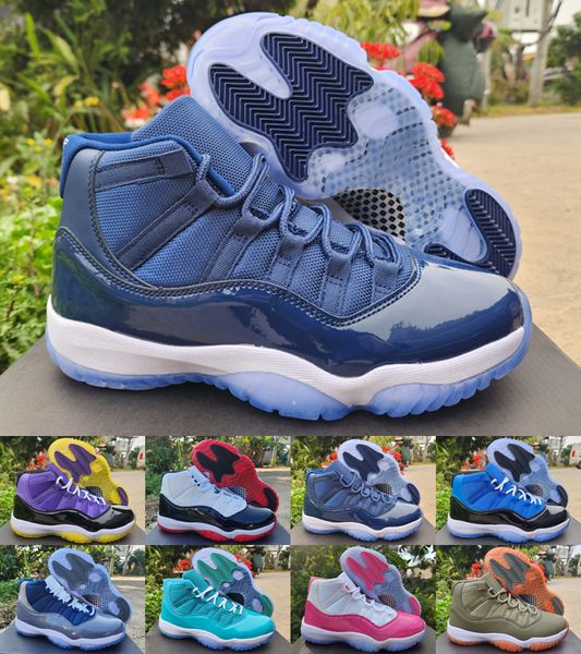 

11 11s mens basketball shoes cherry midnight navy cool grey pure violet citrus legend gamma blue unc bred low cap gown concord space jam wom