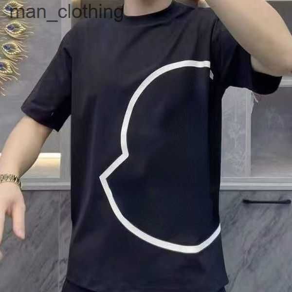 

monclair men's t-shirt classic crew neck designer casual shirt sweatshirt men's short sleeve t-shirt summer cotton sports t-shirt, White;black