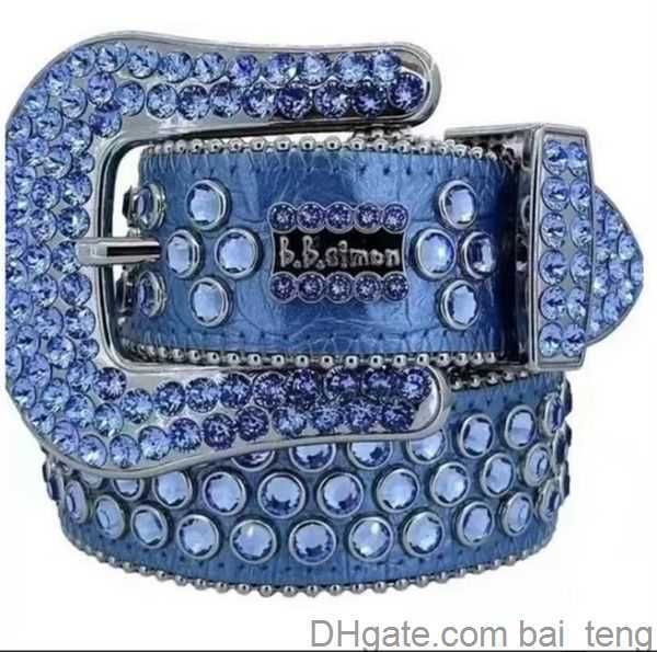 

luxury designer bb belt simon belts for men women shiny diamond belt black on black blue white multicolour with bling rhinestones as gift 20, Black;brown