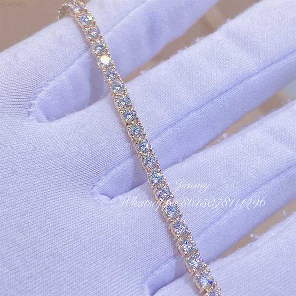 

wholesale hip hop jewelry 10k real yellow white rose gold vvs moissanite diamond iced out custom tennis bracelets, Silver
