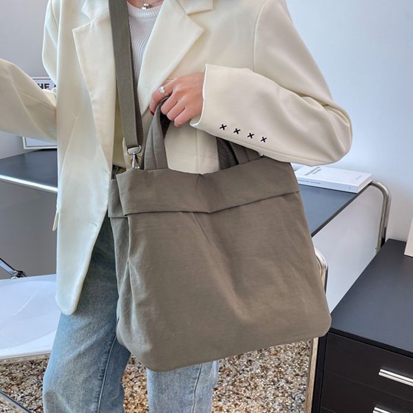 

women's leisure bag storage large bag nylon fabric handbag student class one shoulder crossbody bag sail