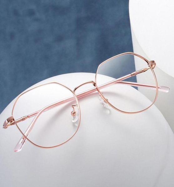 

fashion sunglasses frames round glasses frame woman men retro myopia optical metal clear le ns black silver gold eyeglasses oculos2326564