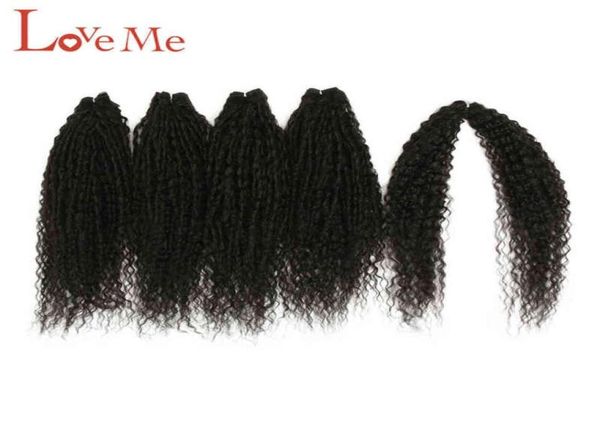 

love me black synthetic curly bundles 4pcspack kinky curly bundles high heat fiber weave bundles hair 24 inches hair extensions h9806899