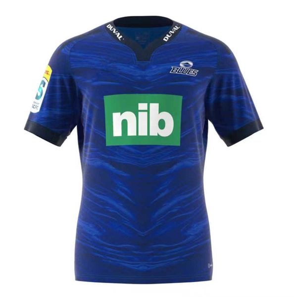 

rugby 2023 new zealand blues home rugby men's short sleeve sweatshirt, White;black