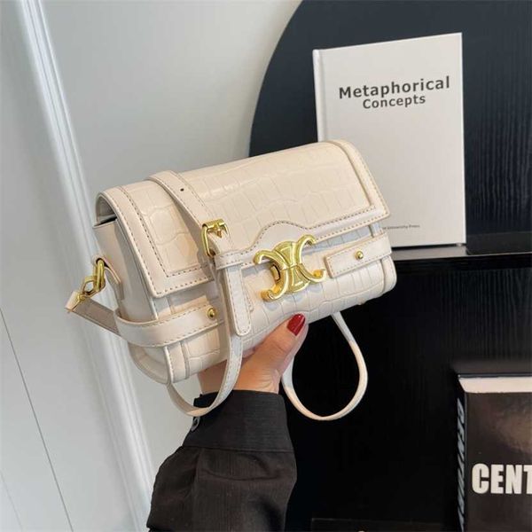 

16% off 2023 handbag design new spring/summer able crocodile pattern small square with advanced fashion one shoulder crossbody bag
