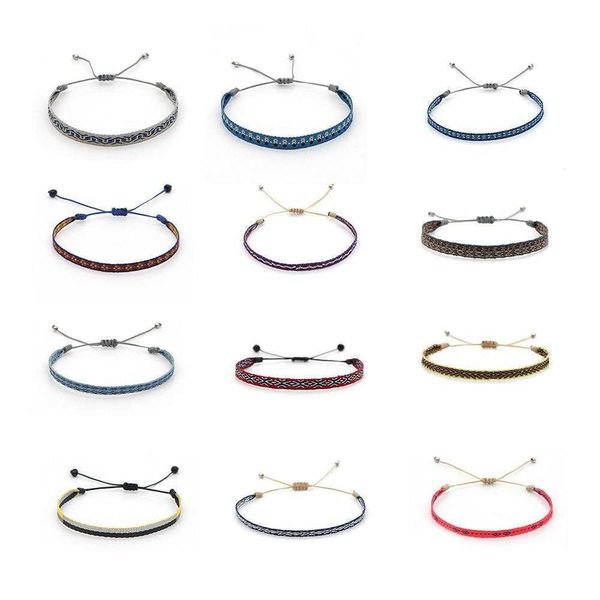

kkbead bohemian bracelet female friendship rope nepal retro ethnic style hand weaving, Golden;silver