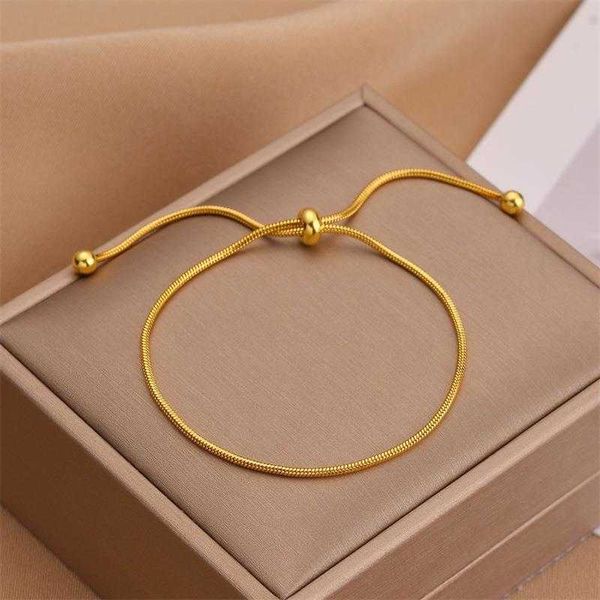 

light luxury charm high end design 925 titanium steel pull bracelet selling non fading female wholesale, Golden;silver