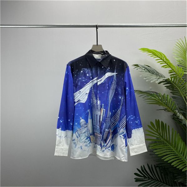 

casablanca 23ss table tennis club shirts fortune cat stadium long sleeve men designer shirt#002, White;black