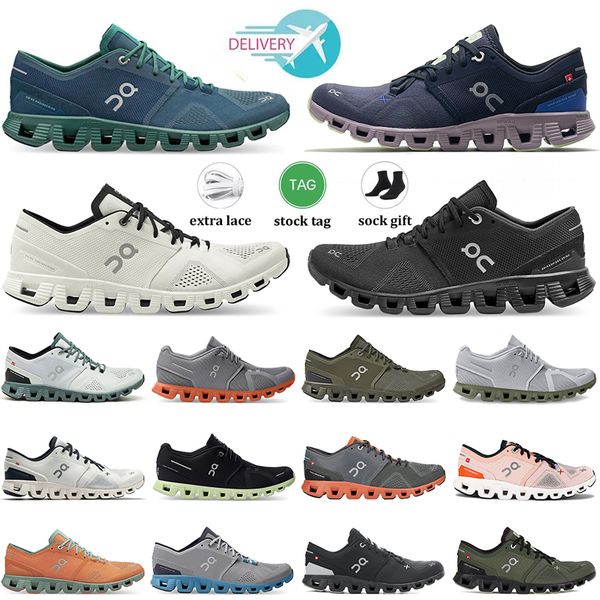 

2023 qualit on cloud x running shoes clouds nova platform triple black eclipse turmeric frost surf lace up oncloud mens women trainers sport