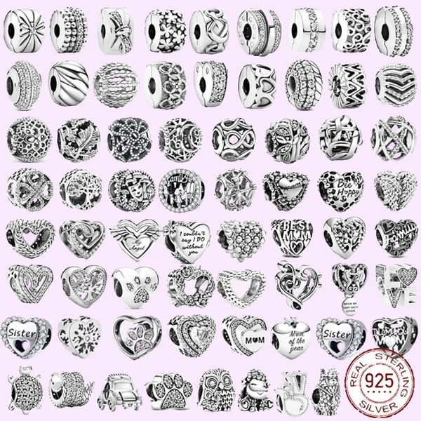 

925 charm beads accessories fit pandora charms jewelry wholesale heart circular animal bead 033455, Black