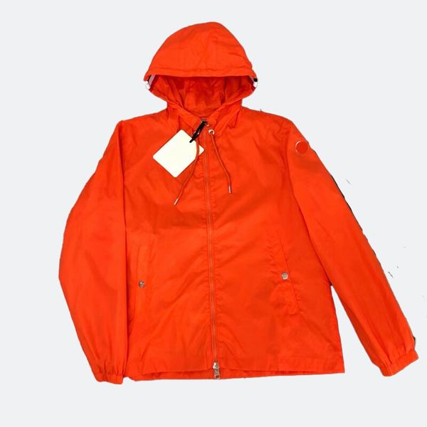 

luxury french brand designer jacket monclair spring and summer short thin coat windproof waterproof letter print windbreaker outdoor hooded, Black;brown