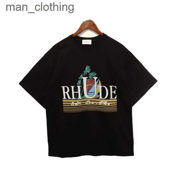 

2020 new mens t shirt football shirts european american popular rhude shirt luxury brand men's t-shirt men women couples t shirts 100%c, White;black