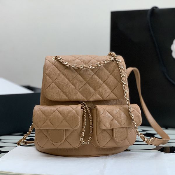 

10a school bag designer bag 21cm backpack genuine leather shoulder bag chain bag with box c515
