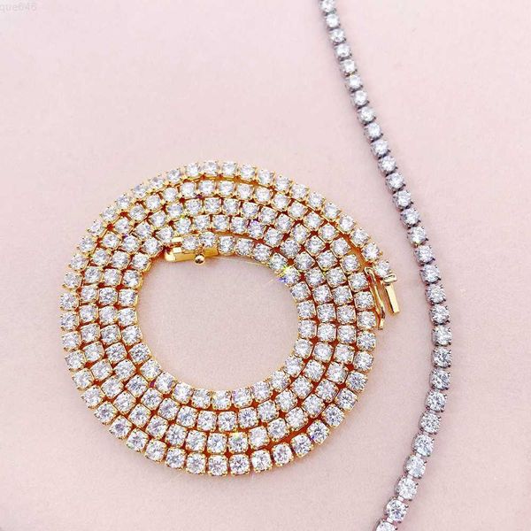 

zuanfa wholesale factory price stainless steel tennis necklace 316l stainless steel tennis chain, Silver