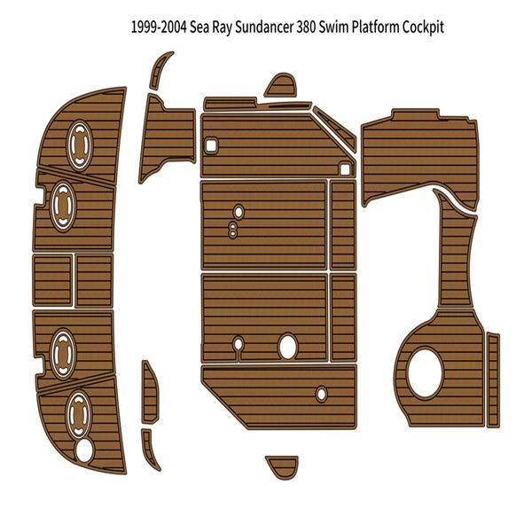 

1999-2004 sea ray sundancer 380 swim platform cockpit pad boat eva teak floor