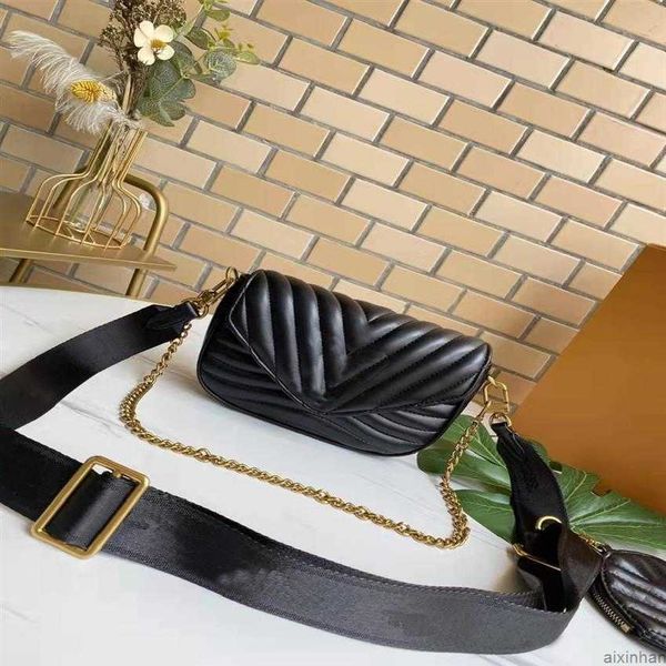 

designer luxury new wave multi-pochette bag women crossbody bag fashion cross body bags quilted twin sets mini handbag chain round214d