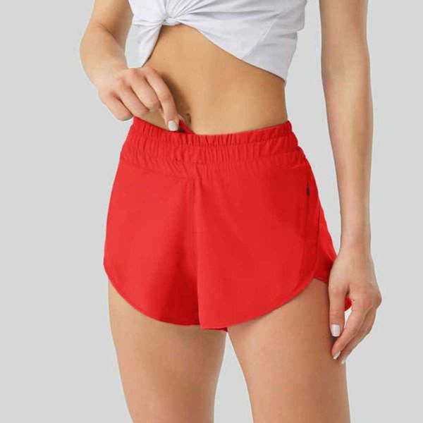 

designer womens shorts lulus yoga fit zipper lululemens pocket high rise quick dry women train short loose style breathable t3qz#2ess 14, Black