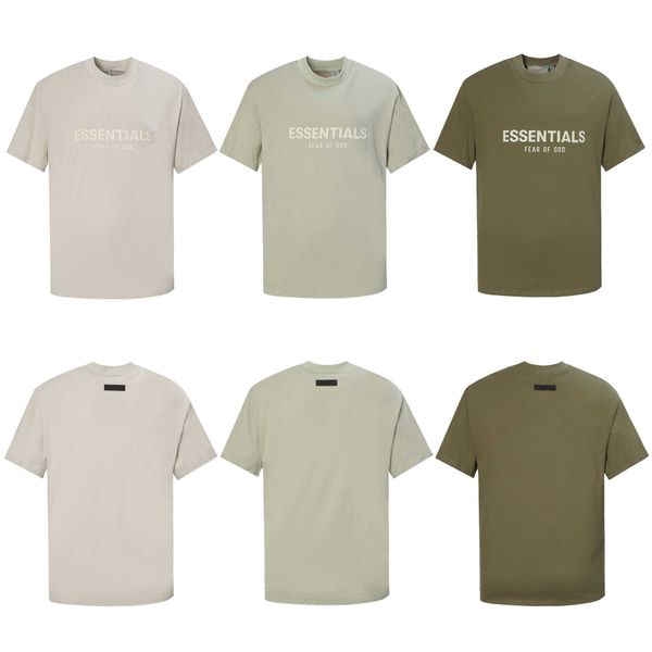 

fccs 2023 men's and women's fashion t shirt t-shirts high street brand ess short sleeve couple, White;black