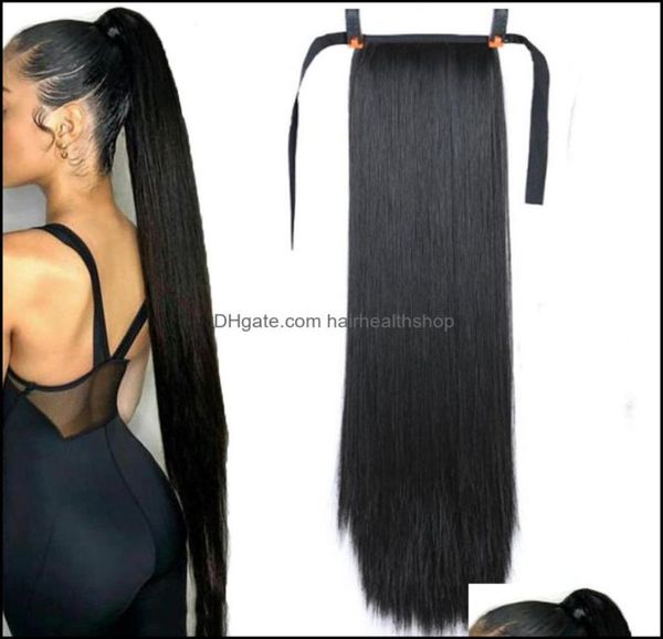 

ponytails hair extensions products 85cm 32 super long straight clip in tail false ponytail hairpiece with hairpins synthetic dhoyb5483321, Black