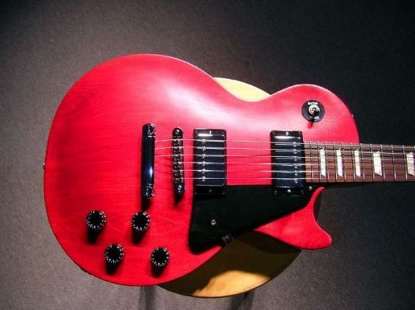

factory mahogany lp guitar studio faded worn cherry finish baked maple electric guitar oem available 69