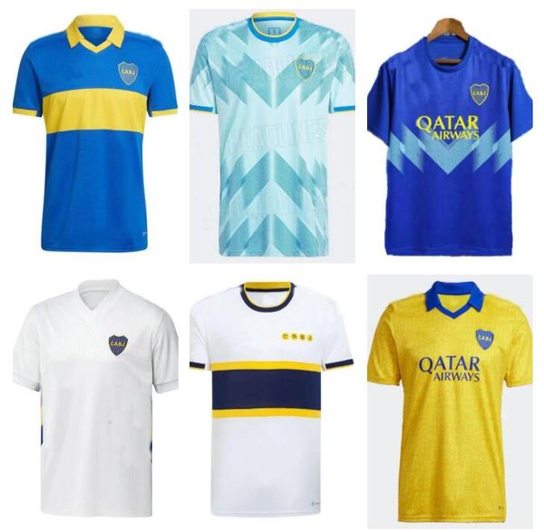 

22 23 24 boca juniors soccer jerseys 2023 2024 carlitos maradona tevez de rossi villa salvio medina varela pavon away football shirt fans pl, Black;yellow