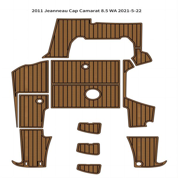 

2011 jeanneau cap camarat 8.5 wa swim platform cocipit pad boat eva teak floor