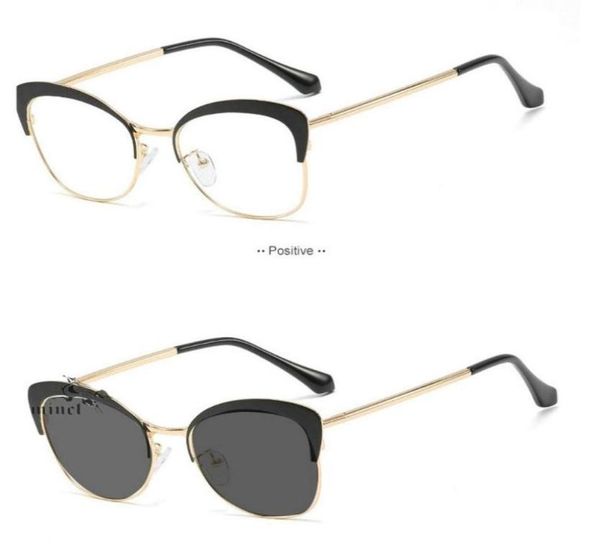 

fashion sunglasses frames metal frame myopia pochromic sun glasses for women men clear round nearsighted shortsighted with diopt4261730, Black