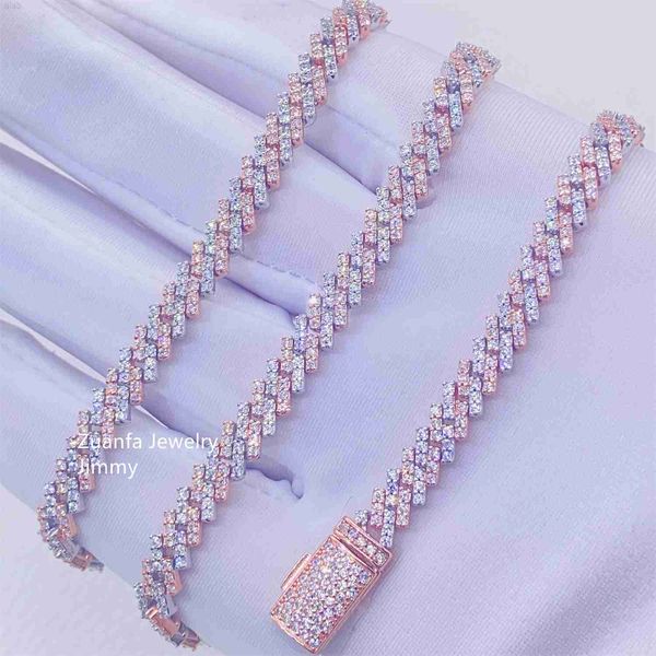 

wholesale price 5mm width one row 925 sterling silver iced out 5a cz stone hip hop miami cuban link chain