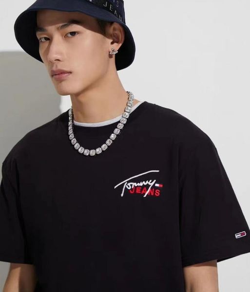 

23 summer mens designer t shirt casual man womens tees with embroidery letters print short sleeves sell luxury men hip hop clothes, White;black