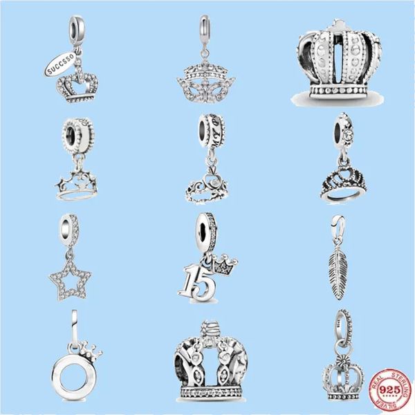 

925 charm beads accessories fit pandora charms jewelry jewelry gift wholesale new amulet imperial crown pendant mask, Black