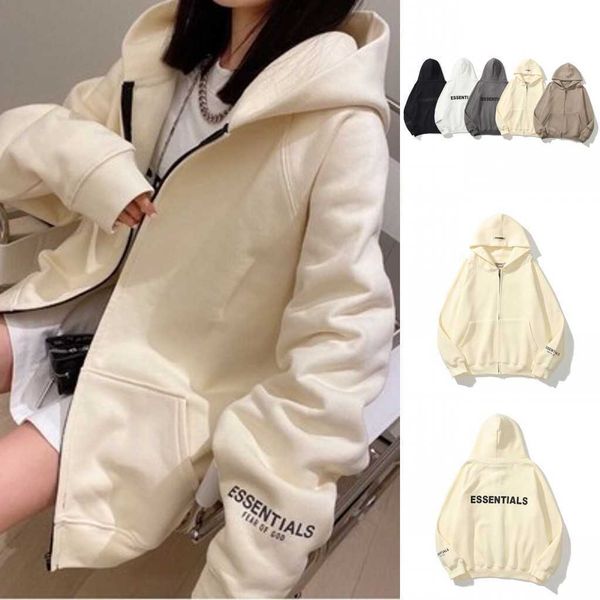 

hr0h men and women hoodies sweatshirts fashion brand es zipper cardigan sweater hooded plush jacket, Black