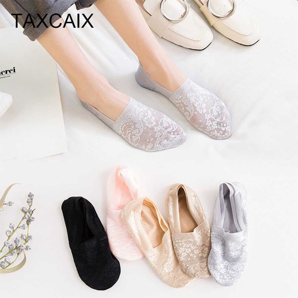 

women woman socks stockings fashion wholesale 5 pairs girls summer style lace flower short sock antiskid invisible ankle new 7 colors, Black;white