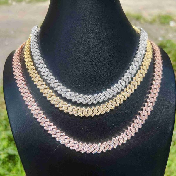 

fine jewelry hip hop sterling silver vvs moissanite cuban link chain