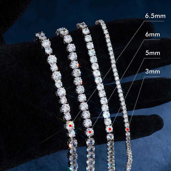 

wholesale factory price 6.5mm vvs moissanite tennis men chains 925 sterling silver custom diamond necklace