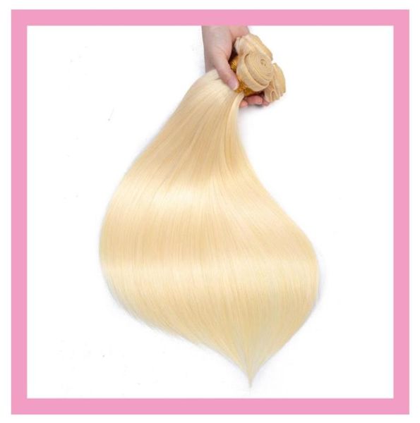 

indian human hair 4 bundles 613 blonde straight four pieces hair extensions double wefts 100 human virgin hair remy 613 color6291409, Black