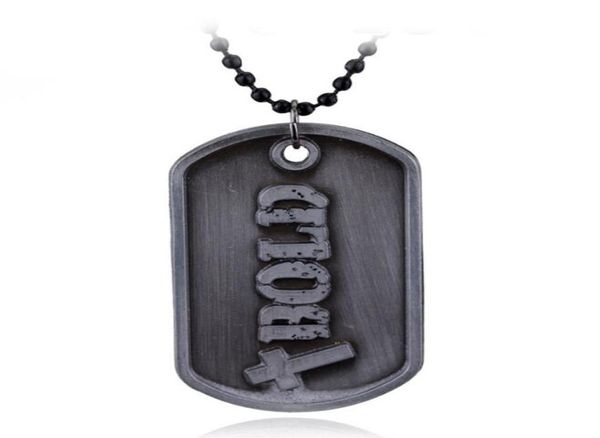 

dhl christian god necklace joshua be strong and courageous bible verse scripture bold dog tag pendant necklace9290655, Silver